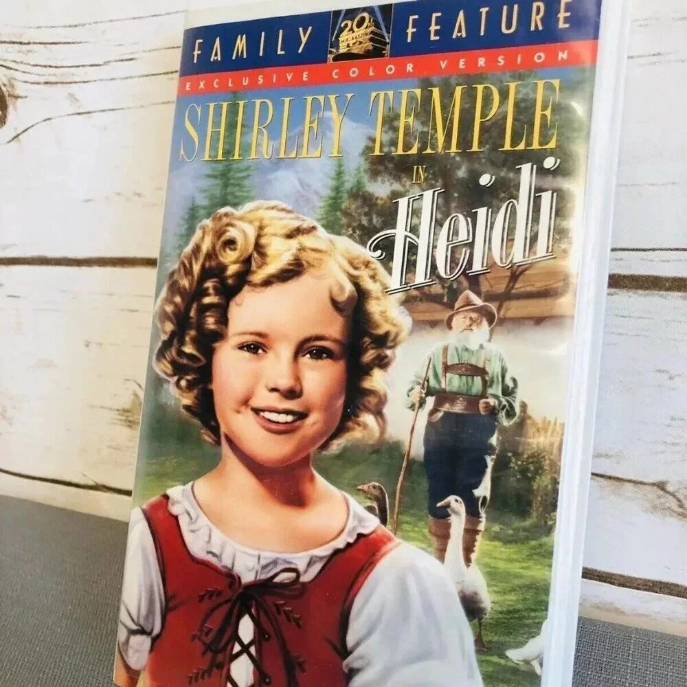 SHIRLEY TEMPLE IN HEIDI VHS Home Video Cassette Tape Clamshell Case